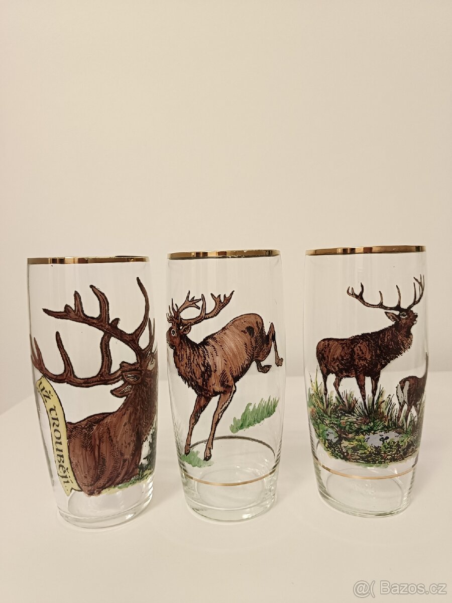 Sklenice lovecký motiv - 2