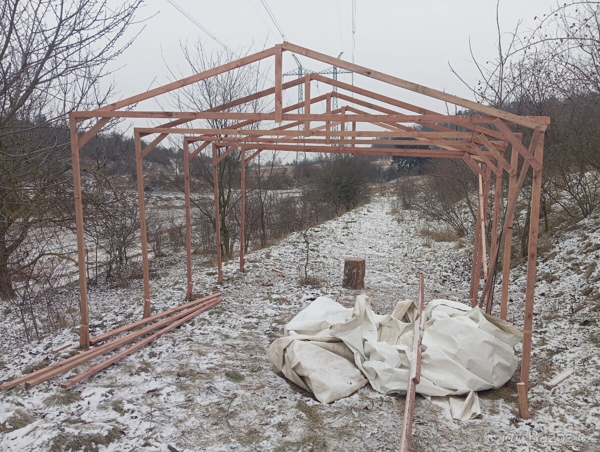 Dřevěný stan 6x4m - 2