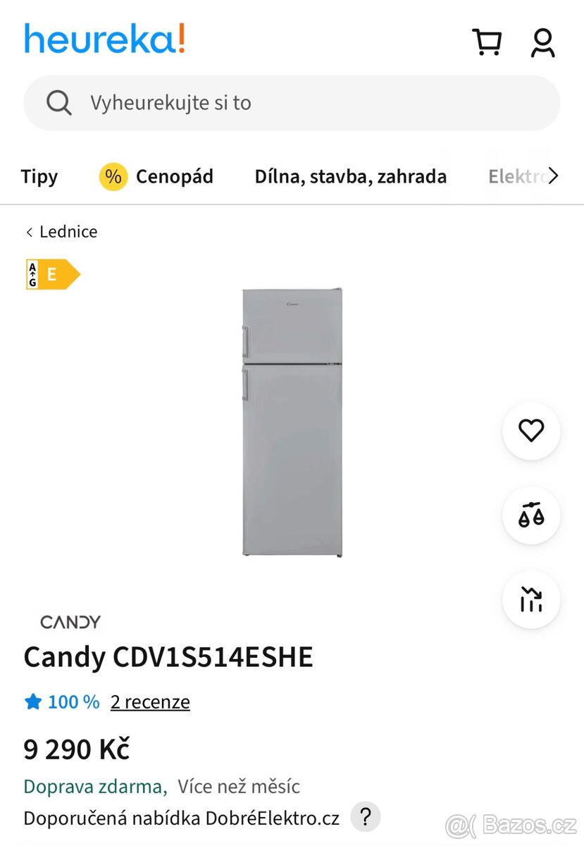 Lednice CANDY – jen rok v provozu, super stav - 2