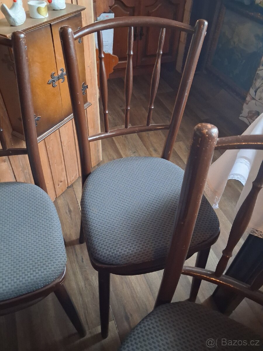 Židle chalupářské 4 kusy - 2