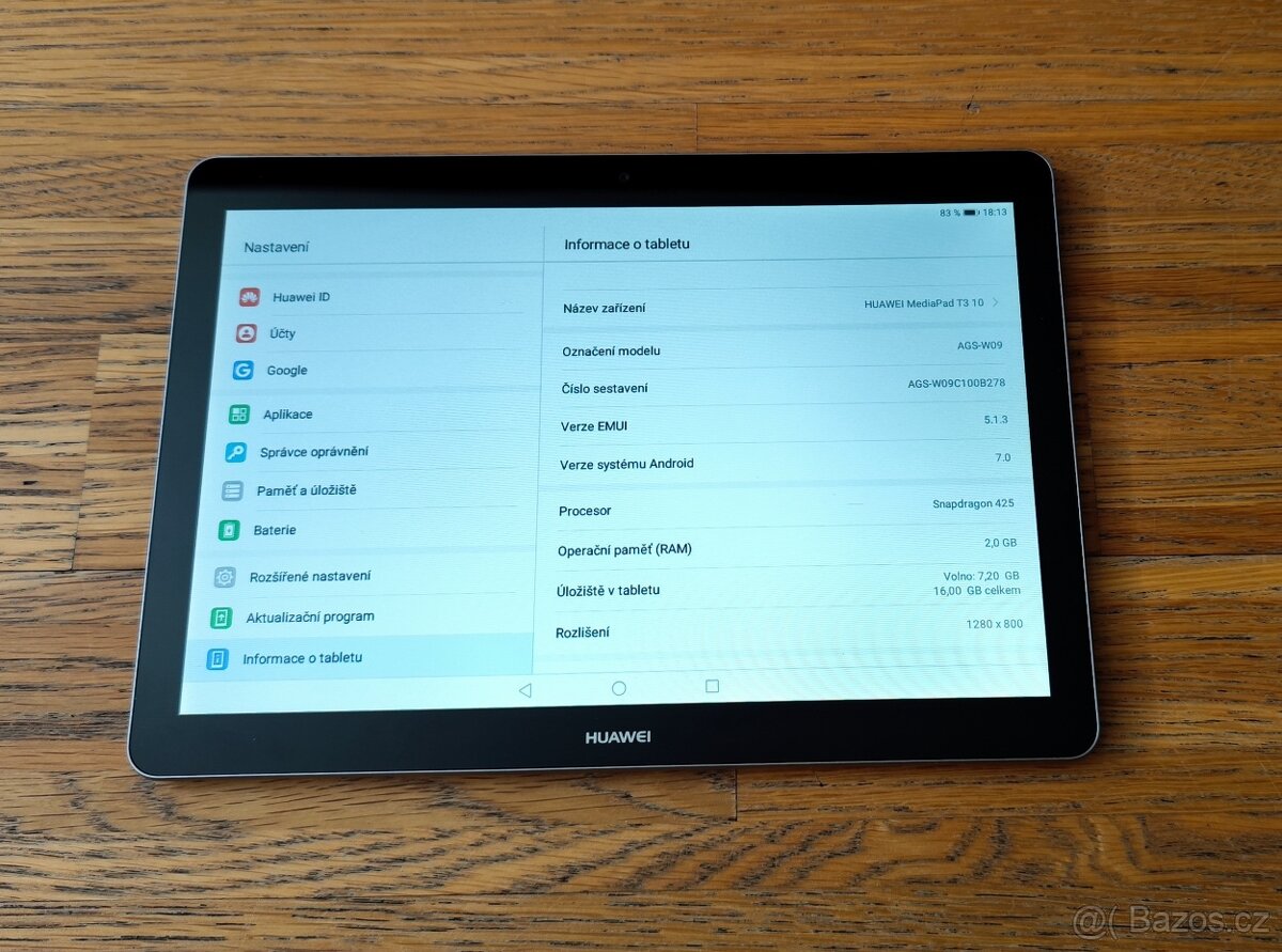 10" TABLET HUAWEI MEDIAPAD T3 (AGS-W09) - 2
