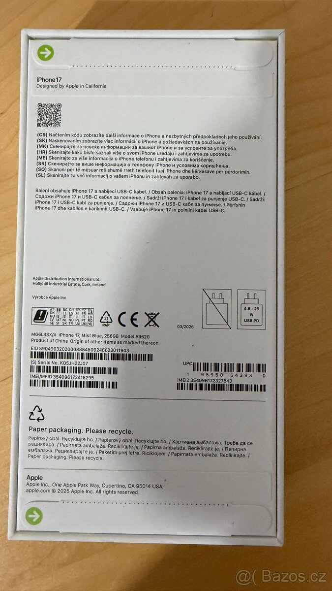 iPhone 17 256 GB modrý dva roky záruka - 2