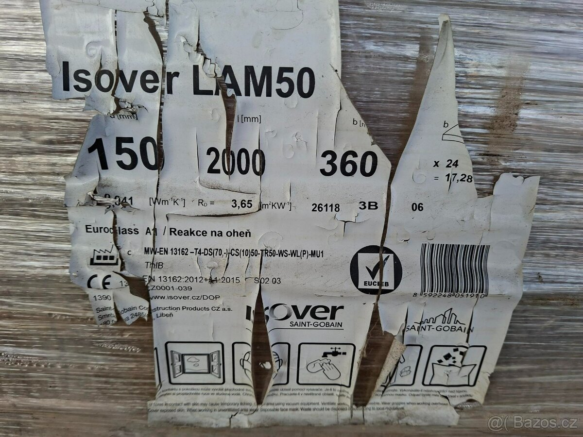 zateplovací vata pro střechy ISOVER LAM50 - 2