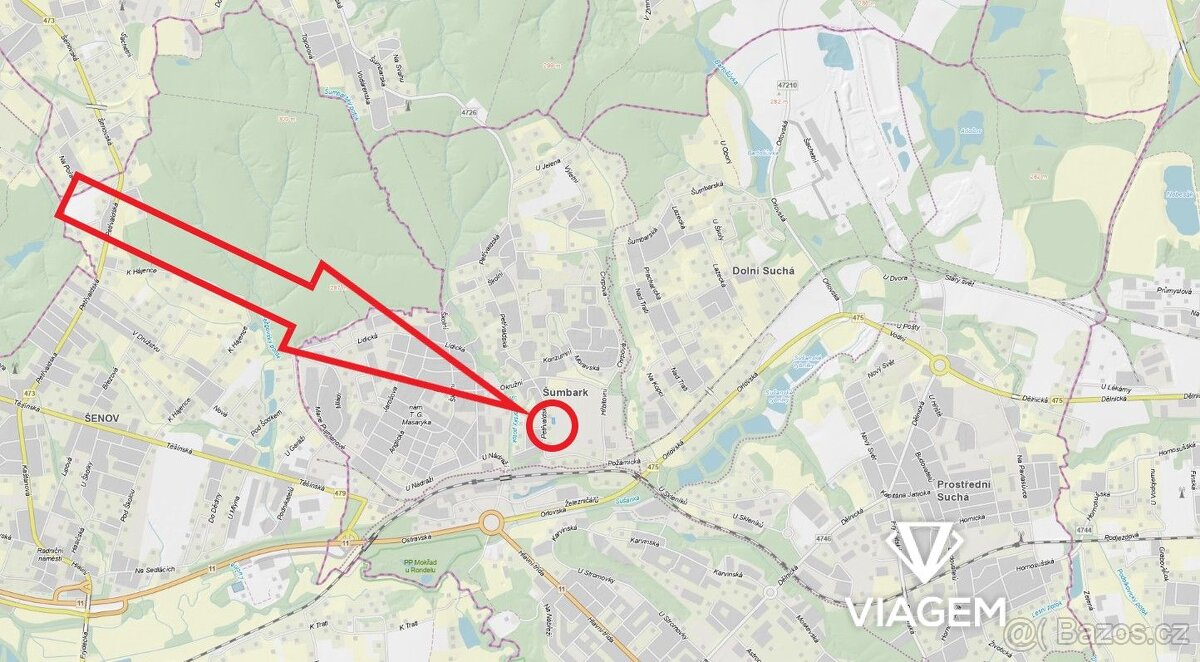 Stavební - bydlení 732 m² - 2
