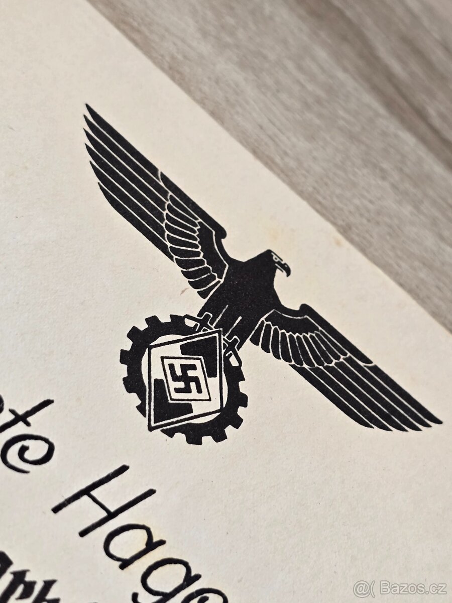 Hitlerjugend dokument na ženu - 2