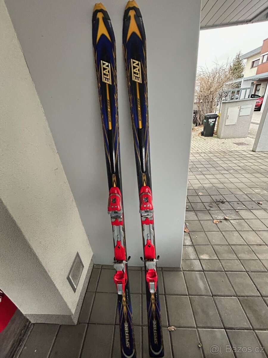 Sjezdové lyže Elan Spitfire, 190cm,v. Marker+hůlky - 2