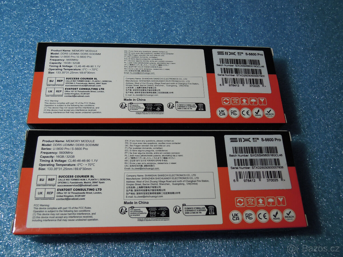 RAM paměť SoDimm pro notebook DDR5 5600MHz 32GB KIT 2x16GB - 2