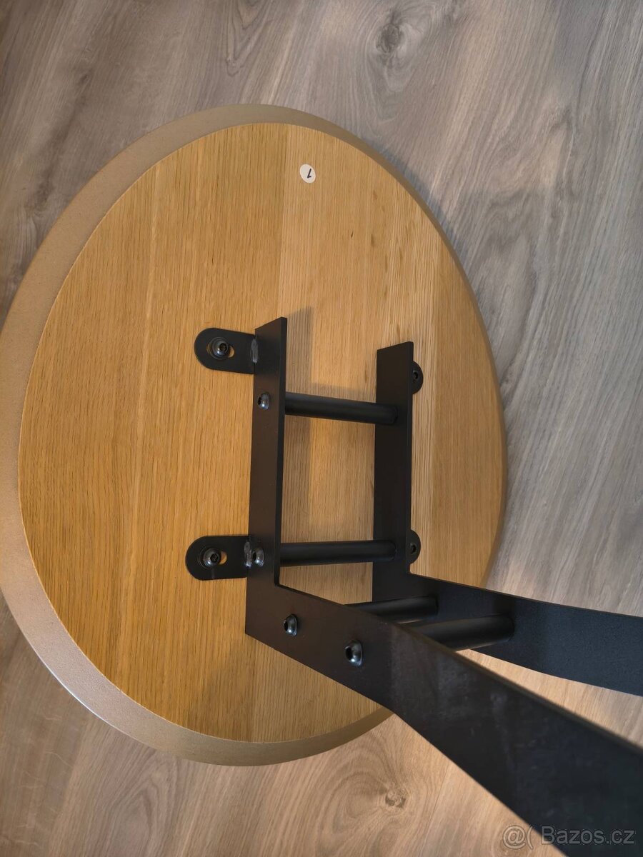 ODKLÁDACÍ STOLEK, dub, černá, barvy dubu - 2