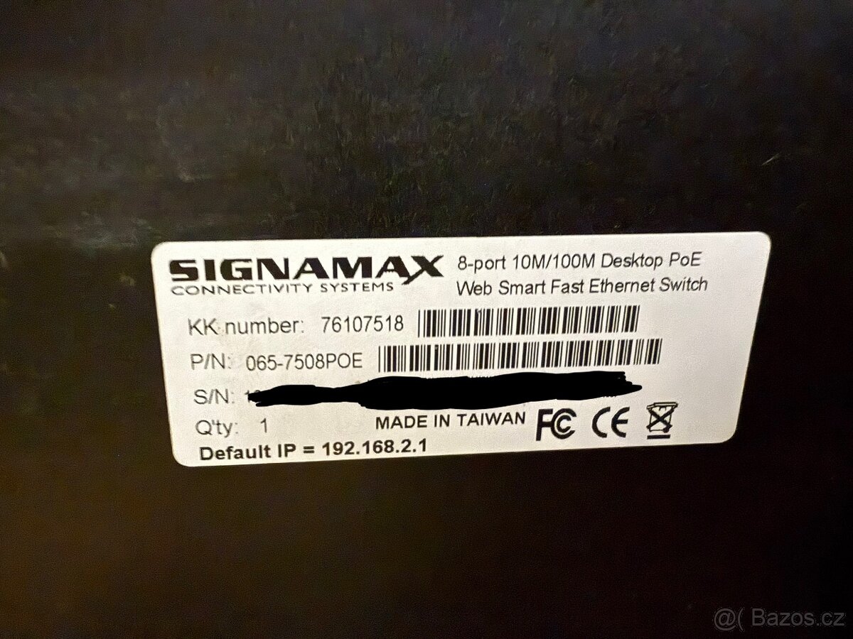 8portový PoE switch Signamax - 2