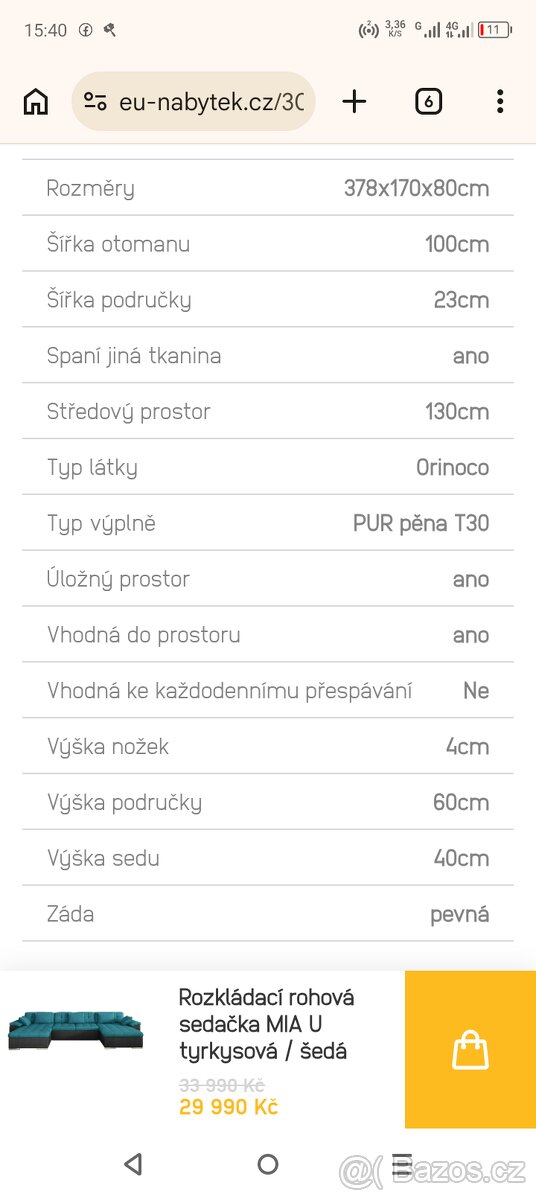 Sedačka do u - 2