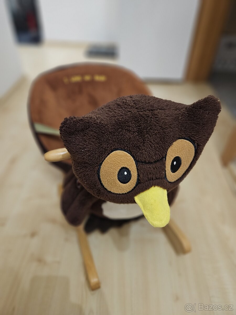 BabyGO Houpací křeslo sova hnědá - 2