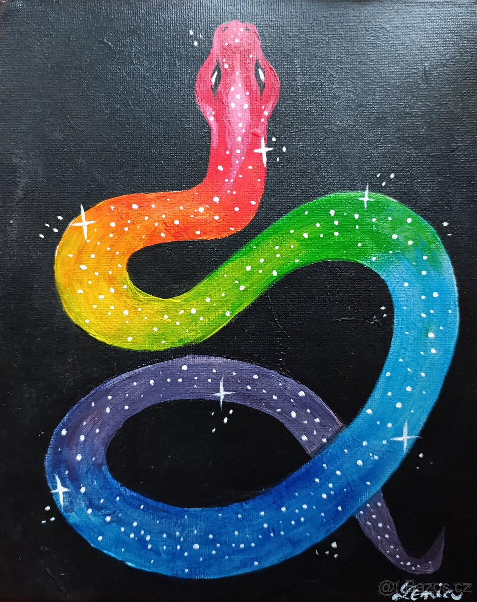 Duhový had, probuzení Kundalini, energetický obraz - 2