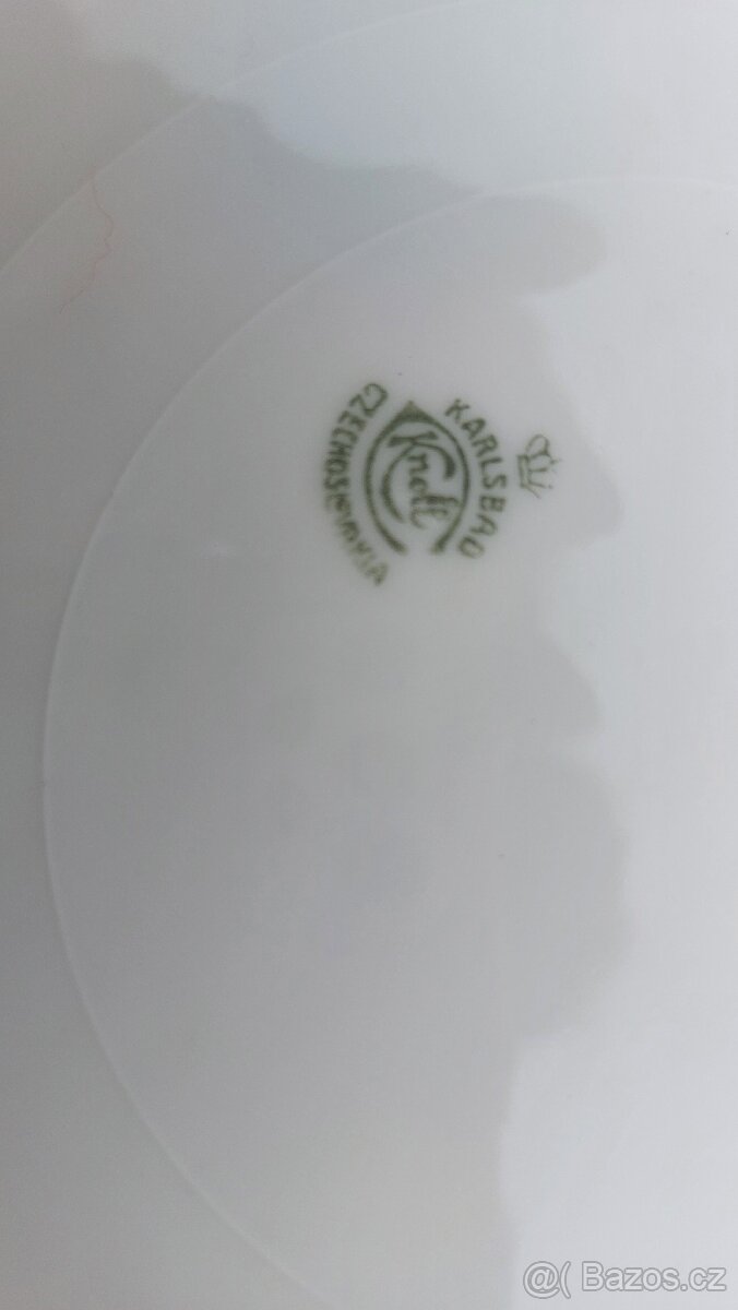 Starý porcelán - modrý pruh - 2