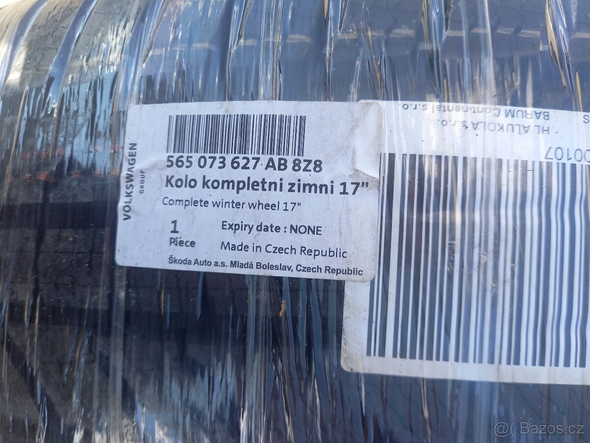 Š.Kodiaq,(2)/VW Tiguan-NOVÁ zimní Alu sada s TPMS-215/65R17. - 2
