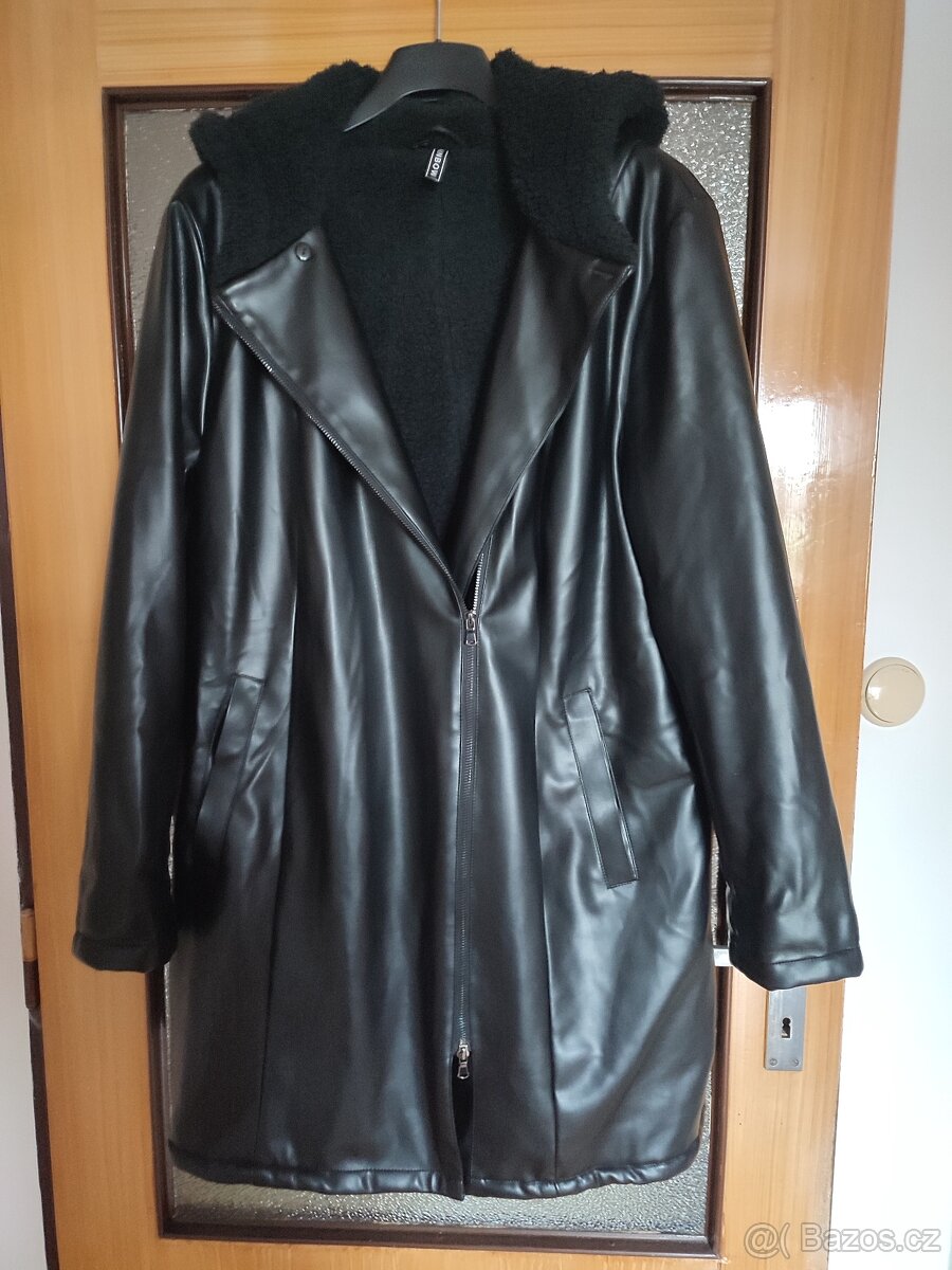Dámský kabát z ekokůže - 2