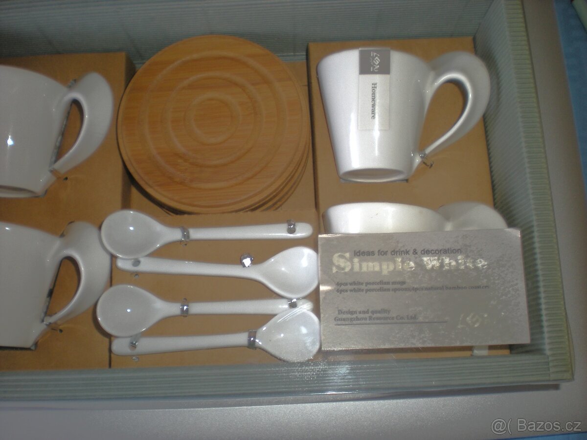 Sada z bílé keramiky dárková - 2