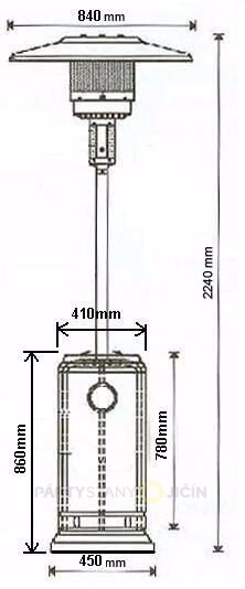Venkovní plynový ohřívač, 3ks - 2