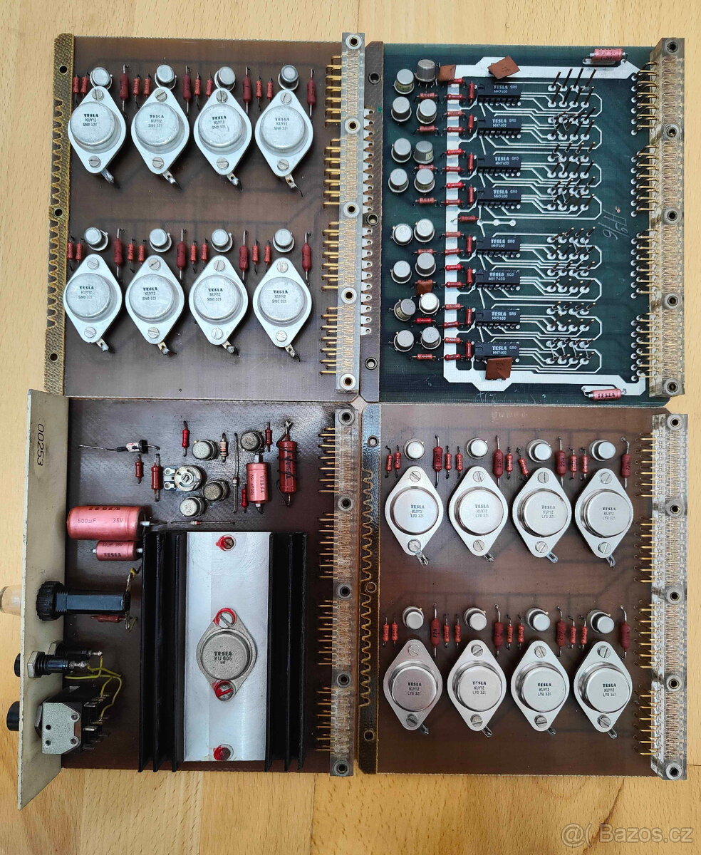 TESLA set 4ks modulových desek - RETRO ELEKTRONIKA - 2