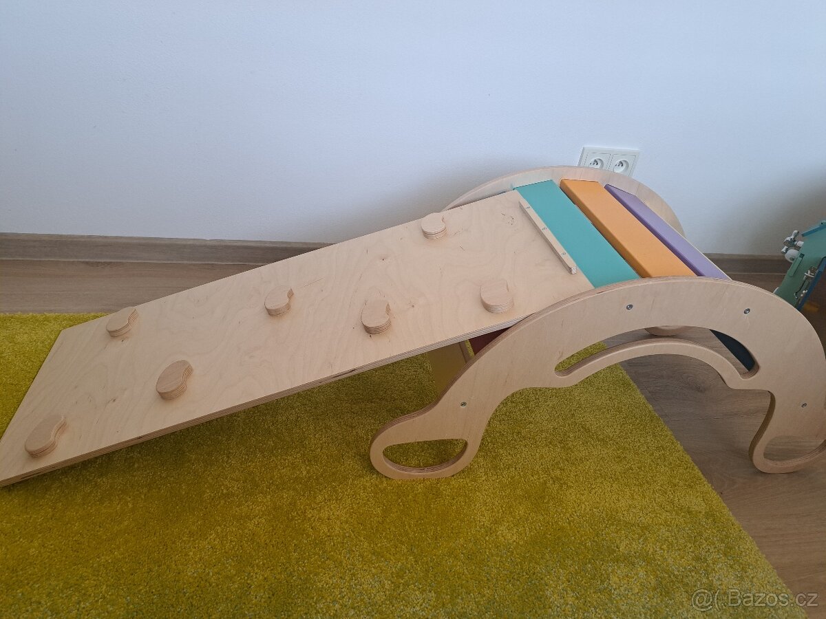 Montessori houpačka 5in1 s prknem - 2