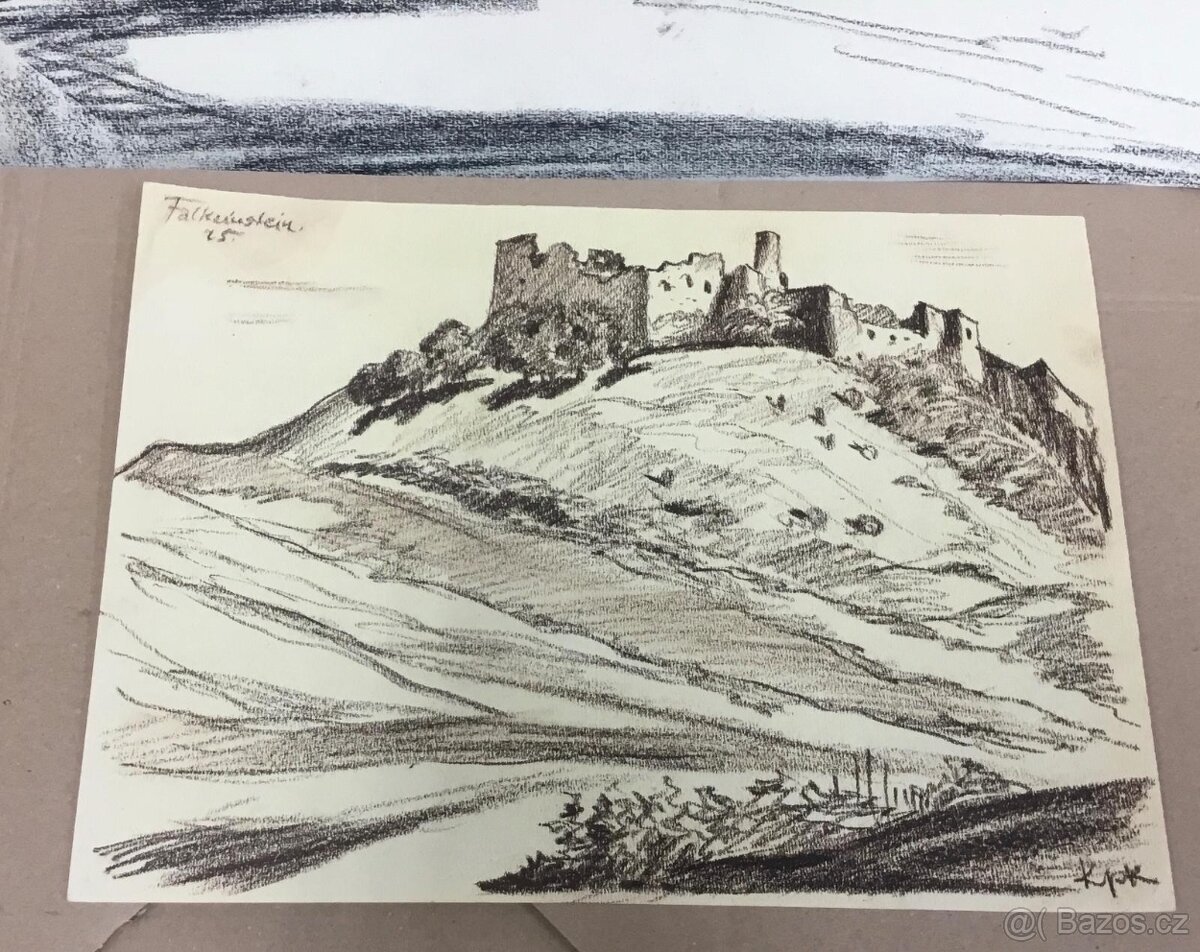 Jan Konůpek dve originalni kresby - 2