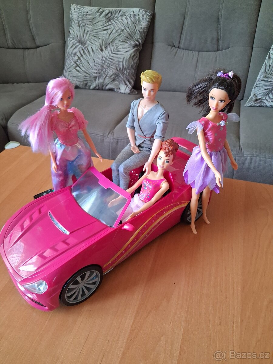 Barbie s autem+3panenky - 2