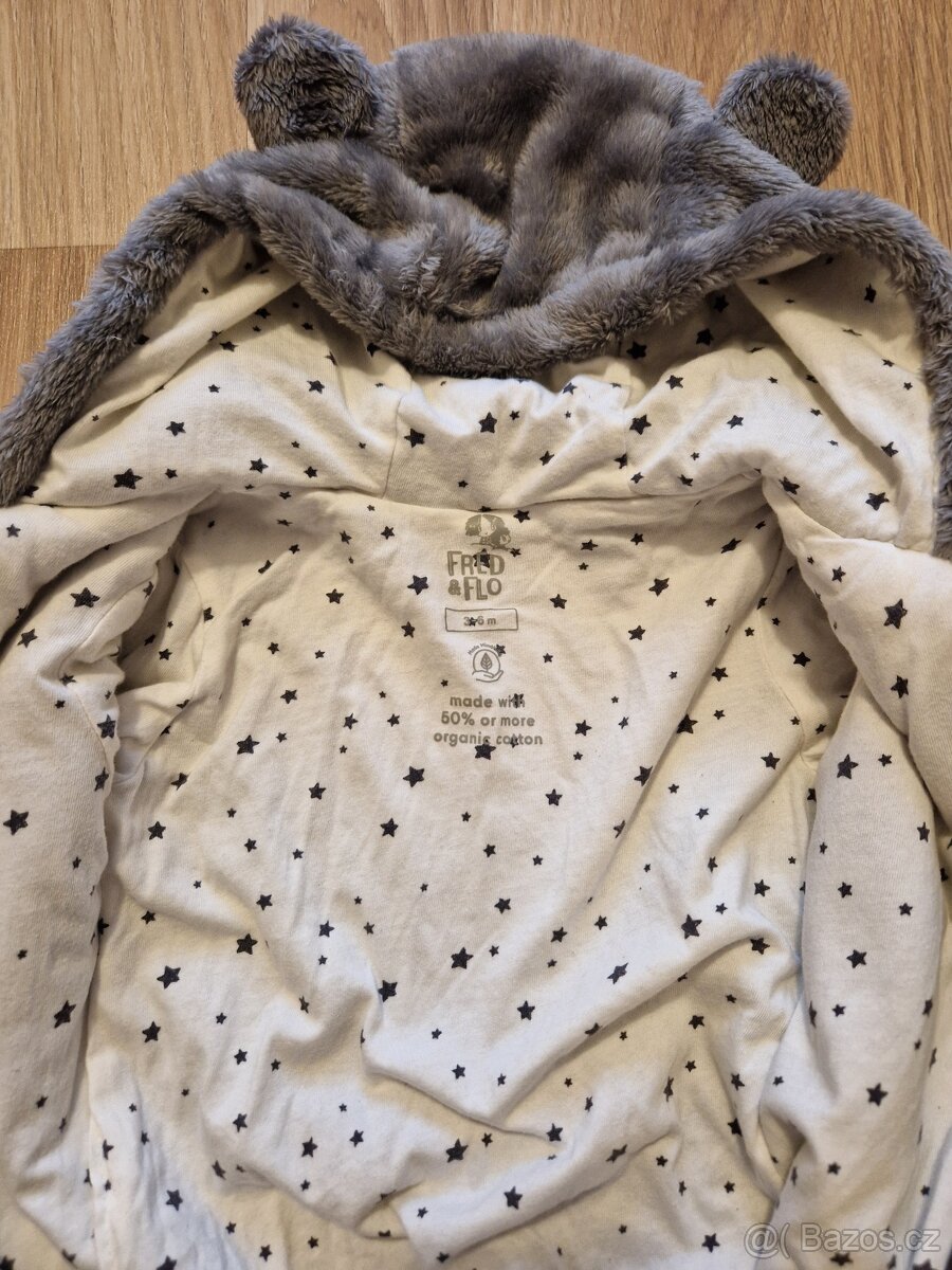 Zateplený overal s oušky F&F, vel. 68 (3-6 měs.) - 2