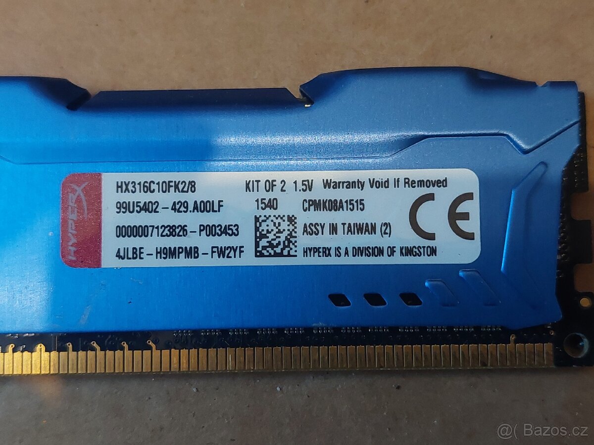 HyperX Fury 2×4gb RAM - 2