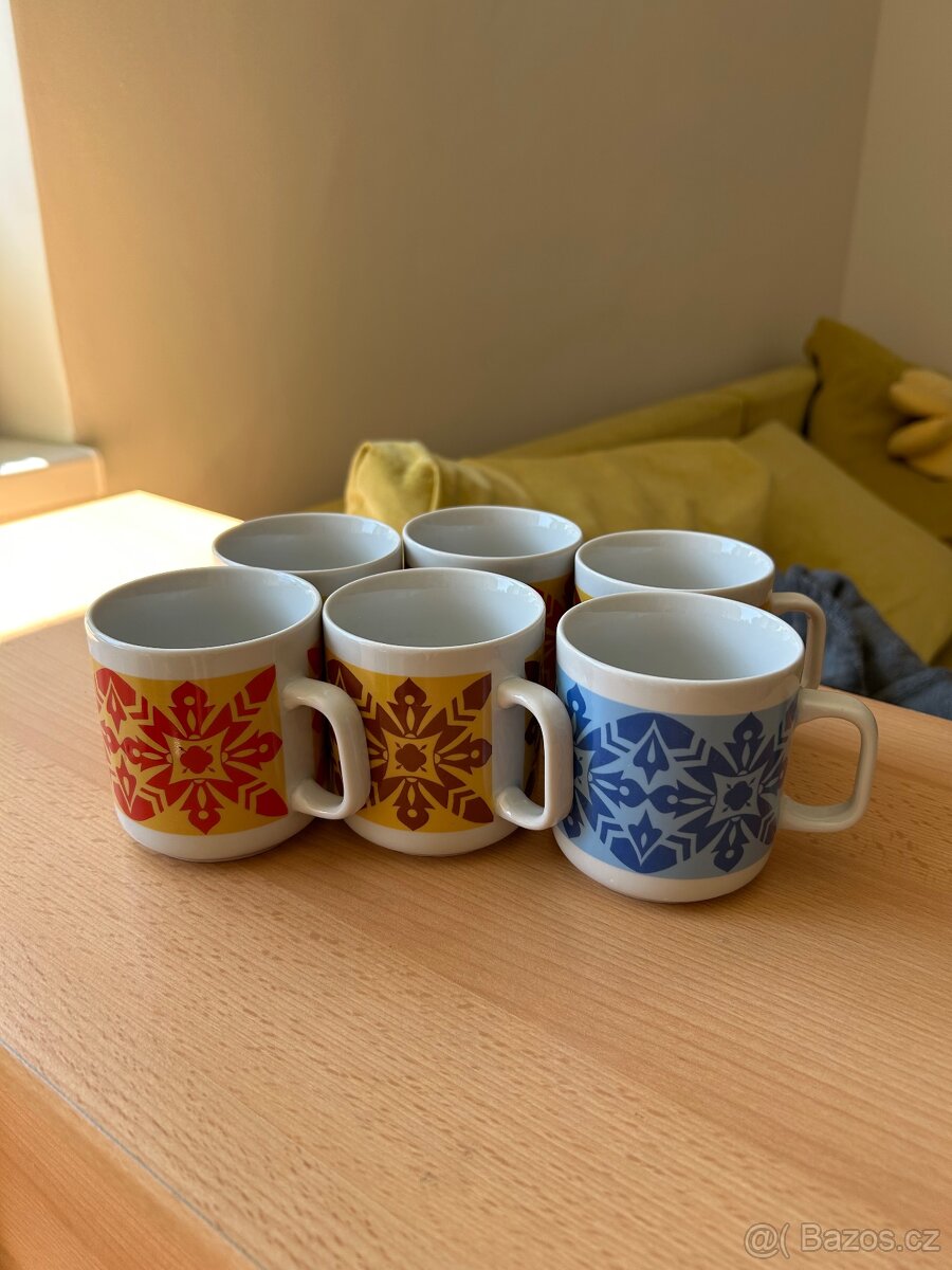 Sběratelská sada 6 retro hrnků Lubiana - 2