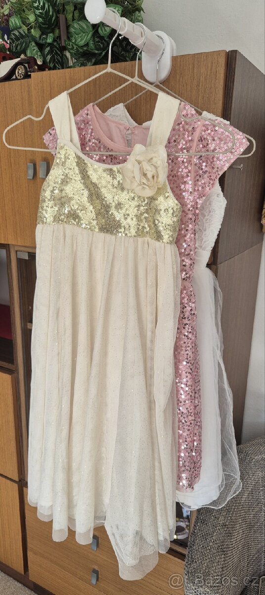 Dívčí slavnostní šaty vel. 6-7 let - 2