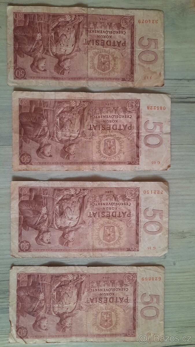 Československé bankovky 20 50 - 2