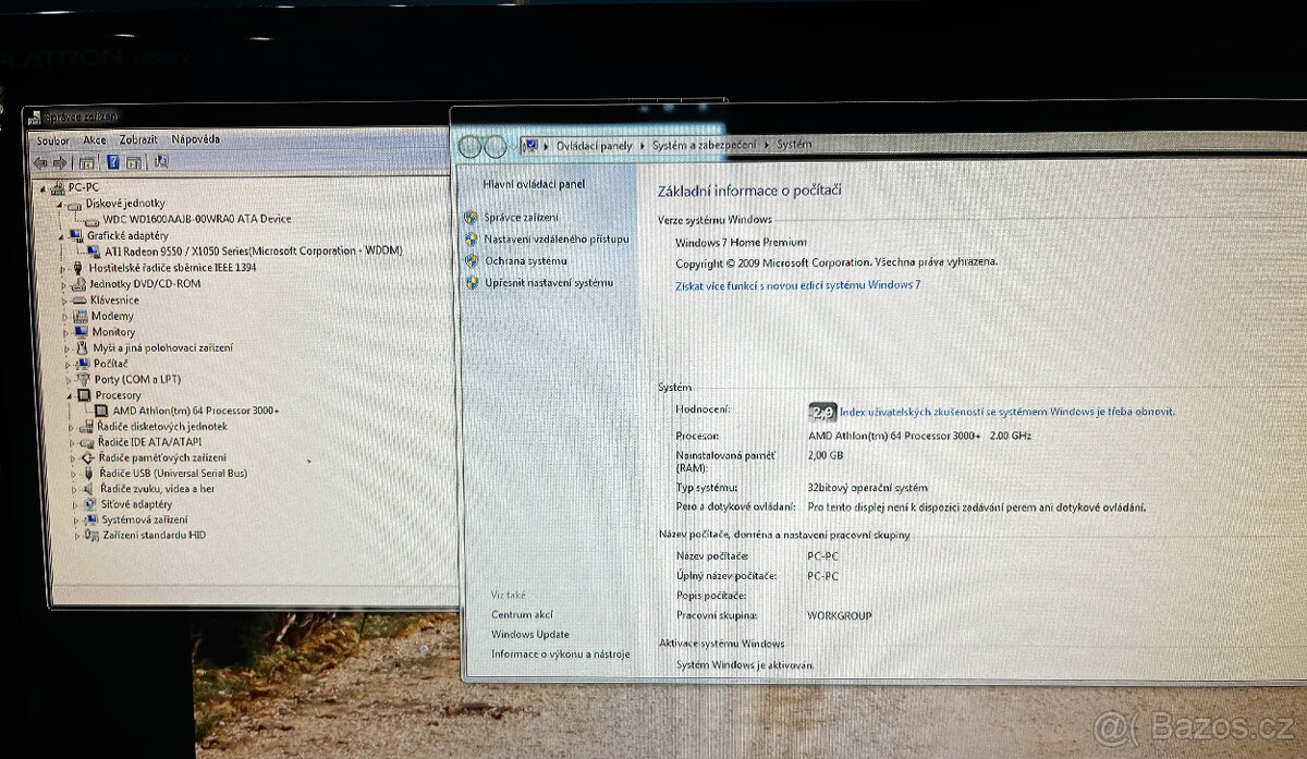 Retro PC Athlon300+/Ati 9550 - 2