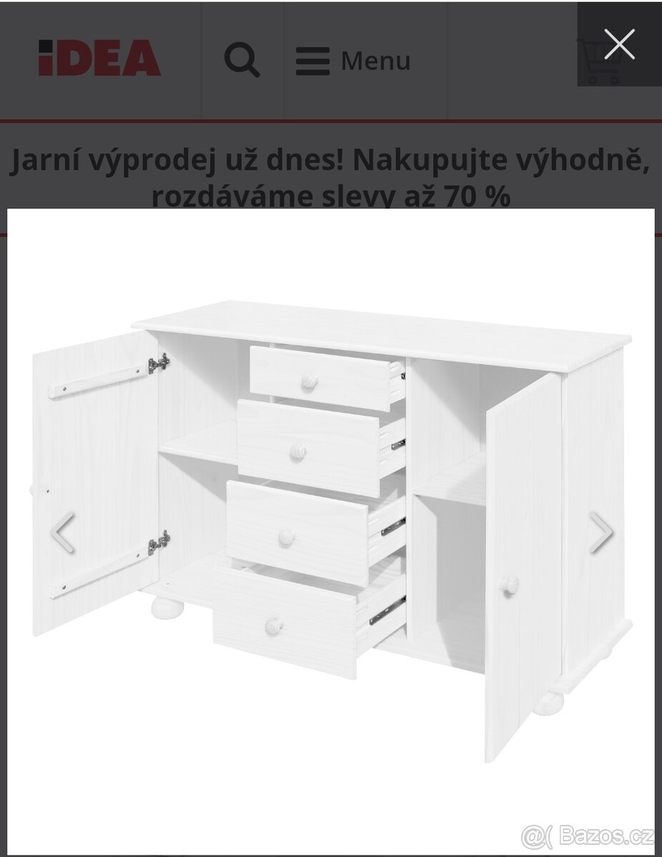 Příborník 8045B bílý lak - 2