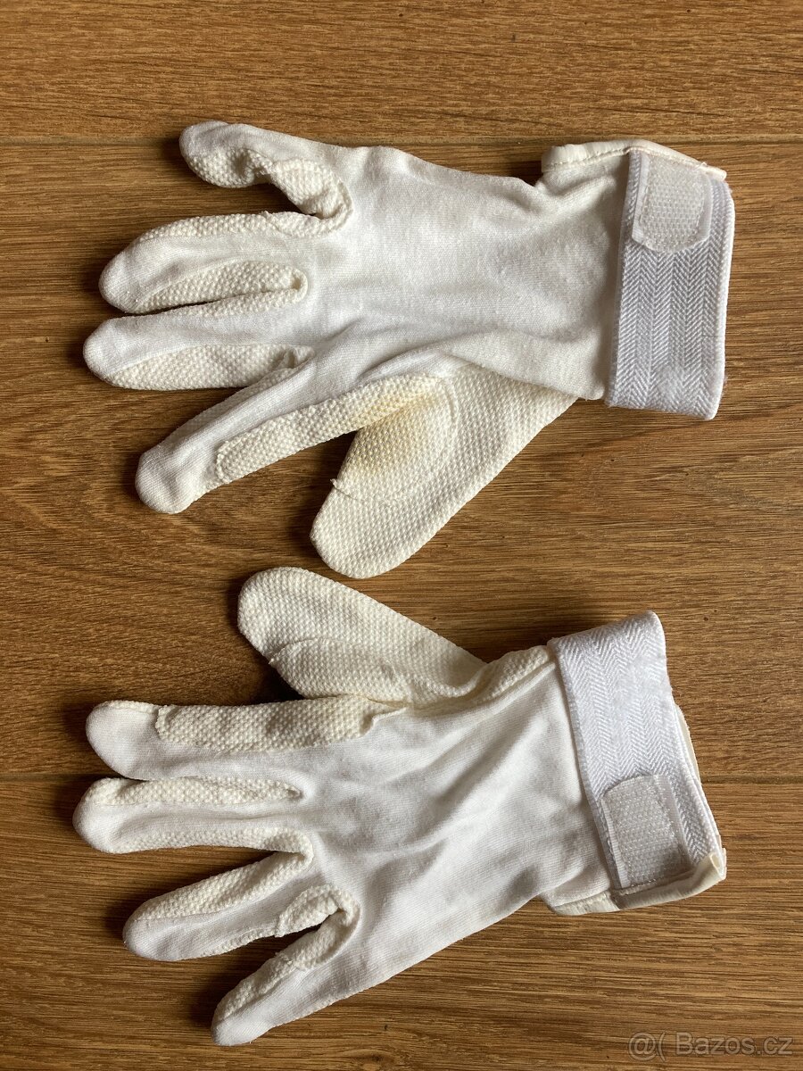 Bilé jezdecké závodní rukavice - 2