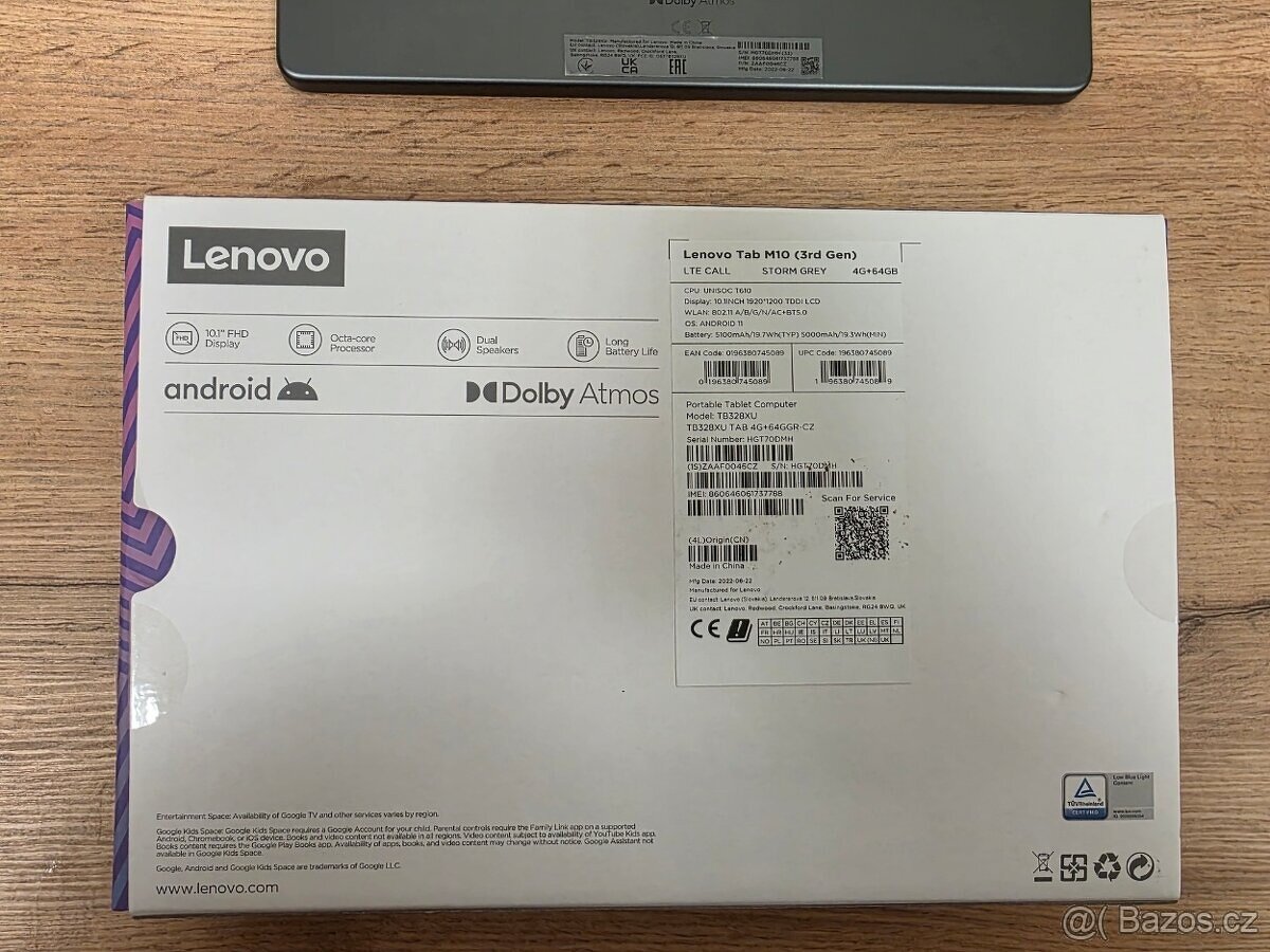 Lenovo Tab M10 (3. gen) 64GB LTE, šedá - 2