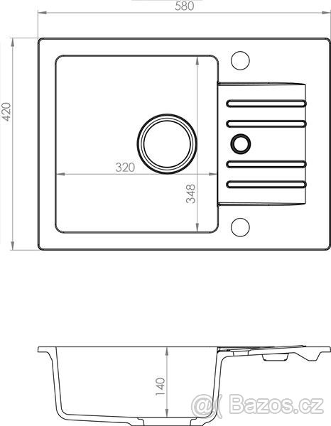 Kuchyňský granitový dřez ALVEUS 30 SONIC + BATERIE - 2