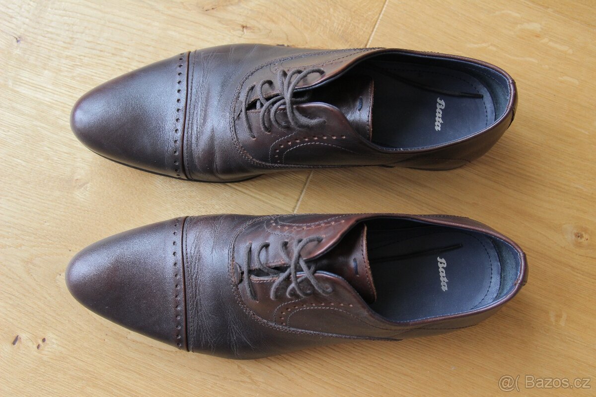 Baťa kožené boty hnědé velikost 42 - 2