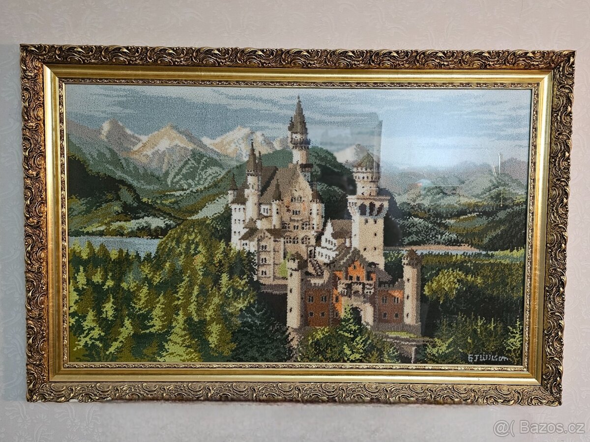 Gobelinový obraz zámek Neuschwanstein - 2