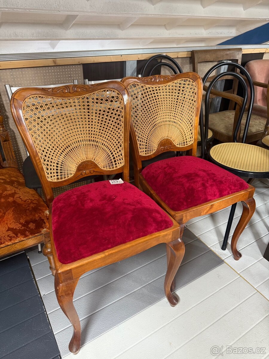 2 starožitné židle ve stylu Chippendale - 2