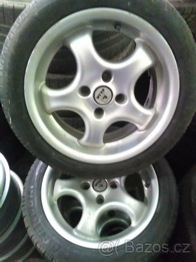ALU disky 4x100 + pneu 15" - 2