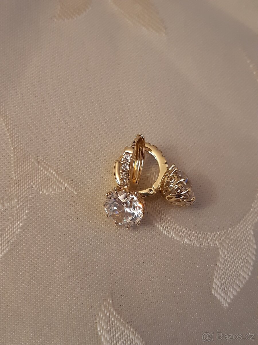 Luxusní pozlacené náušnice - 2