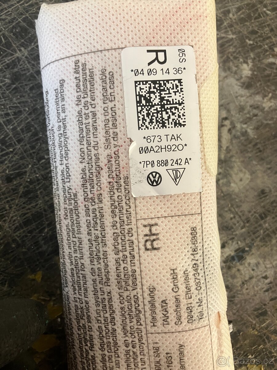 sedackovy airbag vw touareg Porsche Cayenne - 2