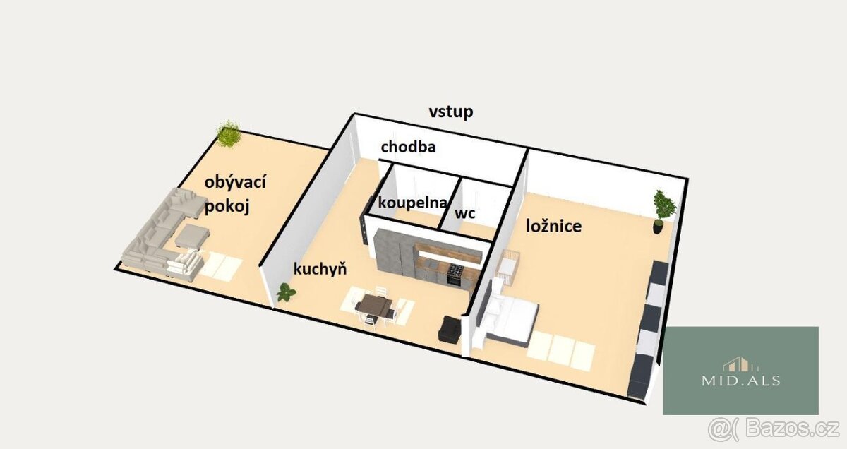 Prodej, Byt 2+1, 58 m2, Chlumčany, Plzeň Jih - 2