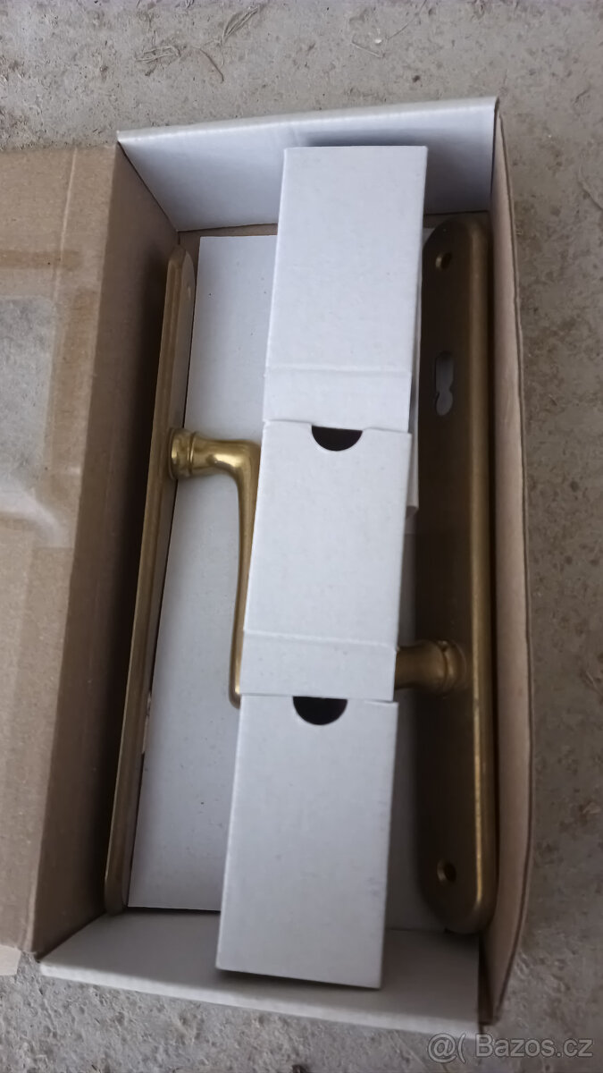 Dveřní mosazná klika, dveřní a okenní kování, obrtlíky - 2