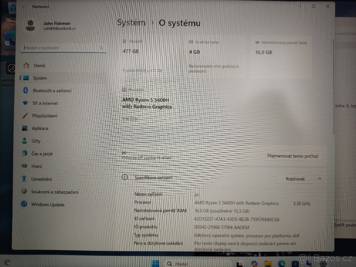 HP victus 16 notebook - 2