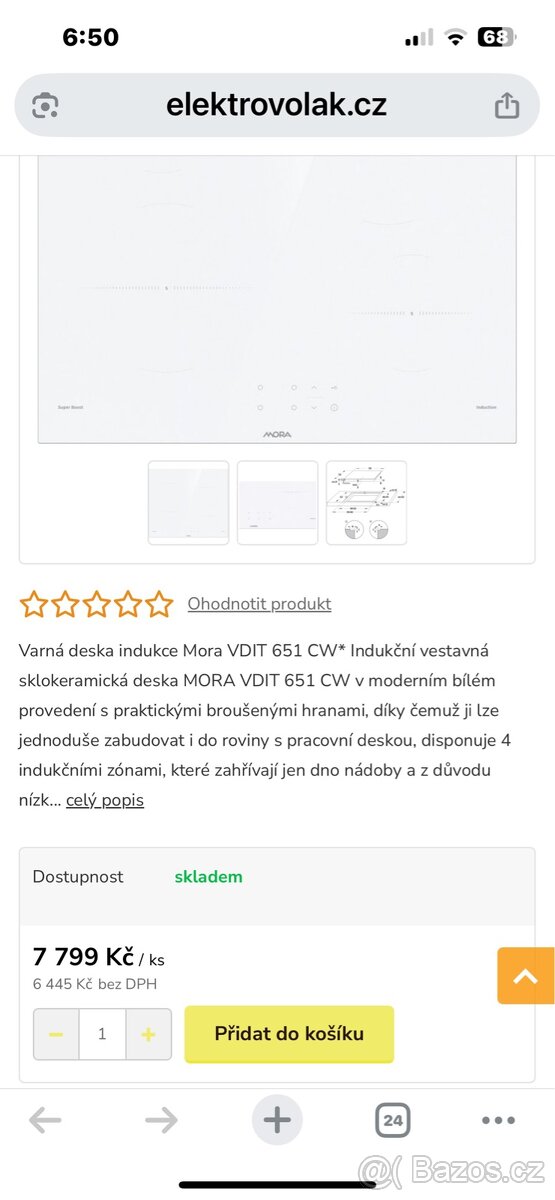 Indukční varná deska Mora - 2