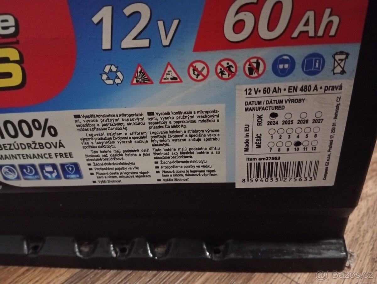 Autobaterie 12V 60Ah 480A - 2