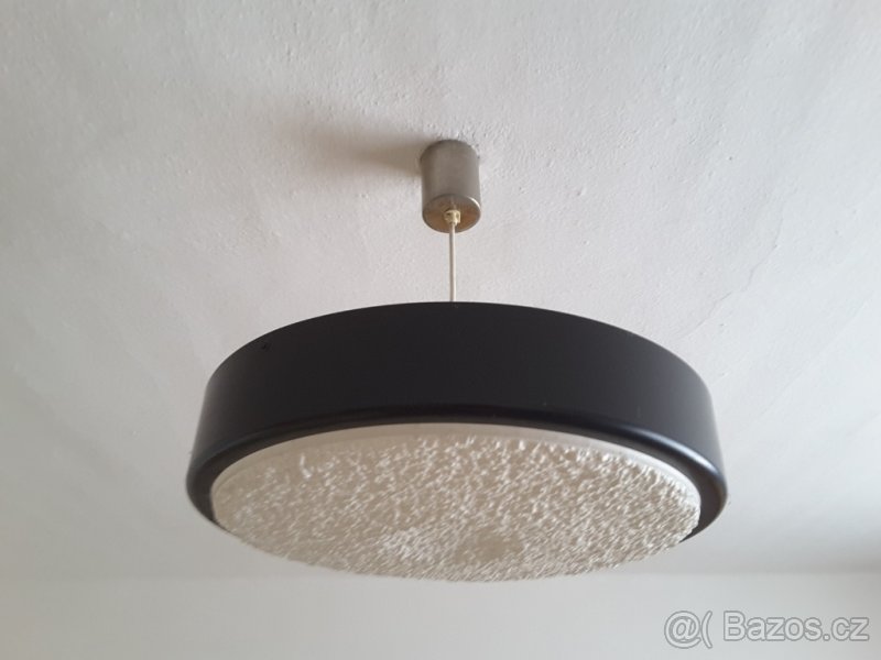 Lustr 70. léta - bílo+černý, unikát - 2