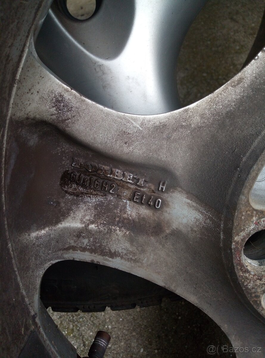 Alu kola Ford 16" 4x108 195x55x16 Zimni pneu nové - 2