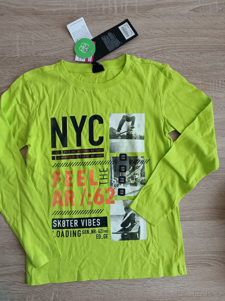 Nová trička - 5 ks - vel. 134/140 - 2