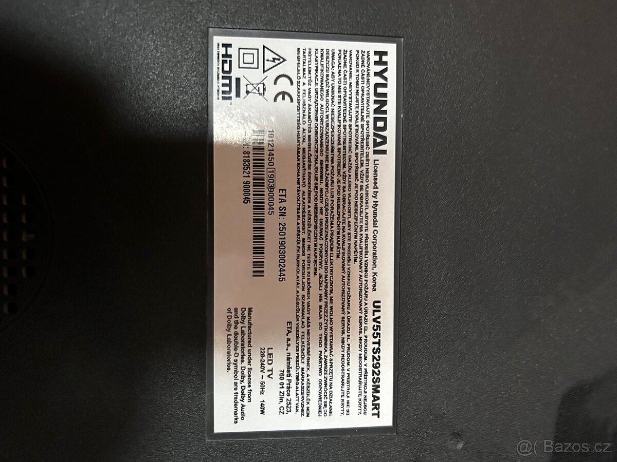 Led TV 4K Hundai “55” - 2